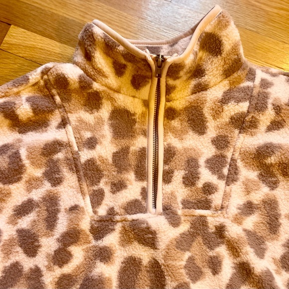 COMI BLU women’s athleisure 1/4 zip fleece pullover peach camo pattern |NWT |SM. - Picture 6 of 6